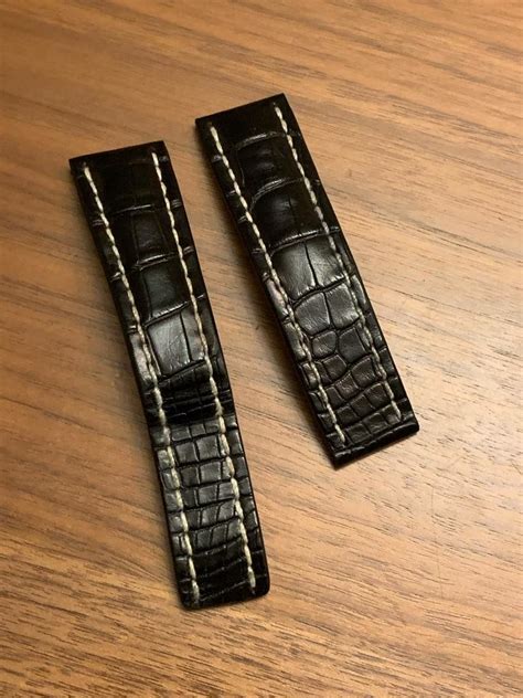 breitling crocodile straps for sale